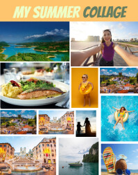 Summer Collage  Poster/wallboard Plakkaat/Muurbord template