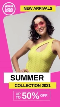 Summer Collection 2021 New Arrivals story Instagram-verhaal template