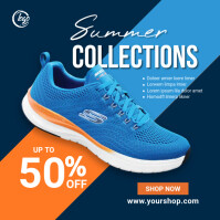 Summer collections shoes banner ad Instagram Post template