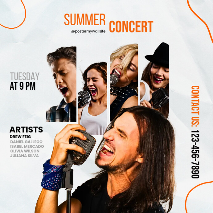 Concert Is Back Creative Example summer concert template | PosterMyWall