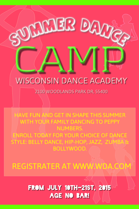 SUMMER DANCE CAMP TEMPLATE PosterMyWall summer-dance-camp-template-postermywall