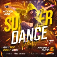 summer dance party ad Instagram Post template