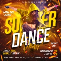 summer dance party ad Square (1:1) template