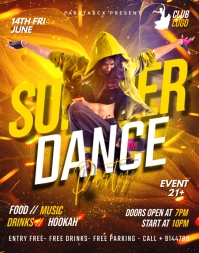 summer dance party ad Poster/Wallboard template