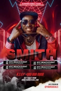 Summer Debut Flyer Poster template