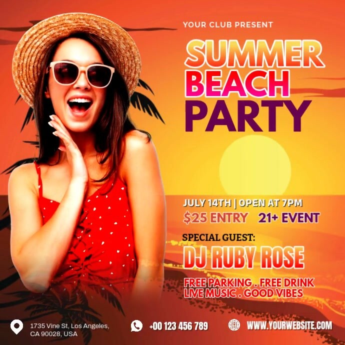 summer Instagram na Post template
