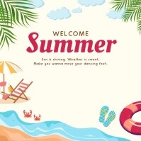 summer Instagram Post template