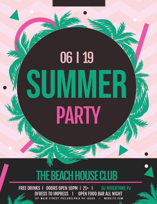 Summer Рекламная листовка (US Letter) template