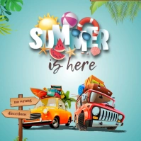 Summer Square (1:1) template