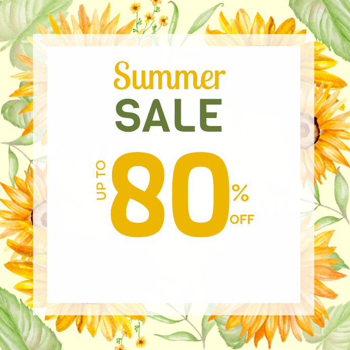 SUMMER DISCOUNT INSTAGRAM POST template