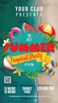 Summer Display Tampilan Digital (9:16) template