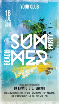 Summer Display Pantalla Digital (9:16) template