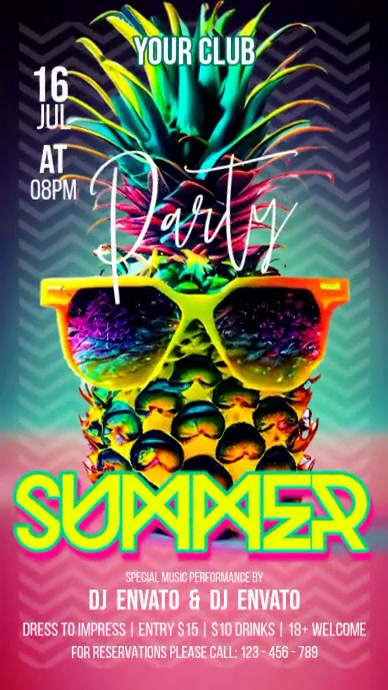Summer Club Party Template | PosterMyWall