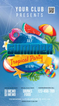 Summer Display Tampilan Digital (9:16) template