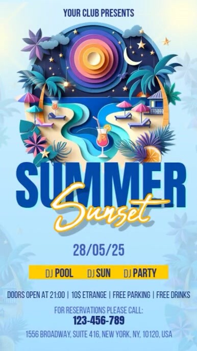 Summer Display Digital Display (9:16) template