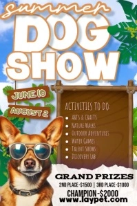 Summer Dogshow Activities Poster template