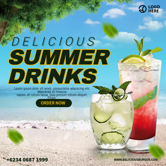 Copy of Summer Drinks Instagram PosterMyWall
