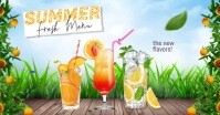 Summer Drinks Menu Facebook Shared Image template