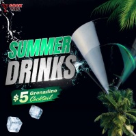 Summer Drinks Video Instagram Post template