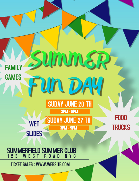 SUMMER EVENT FLYER Template PosterMyWall
