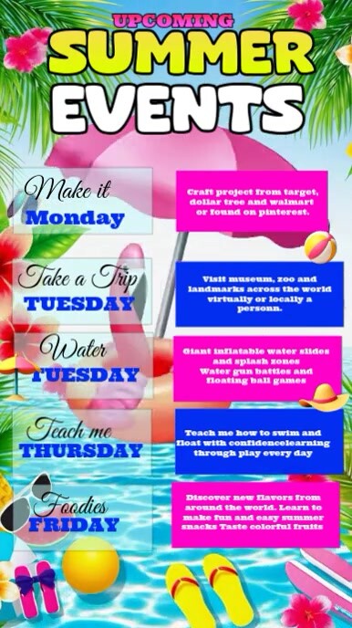 summer Event shedule template Instagram Reel