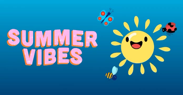Blue Summer Vibes Facebook Post Template | PosterMyWall