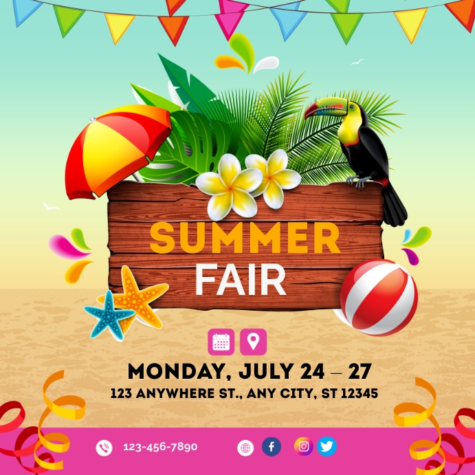 SUMMER FAIR Template PosterMyWall