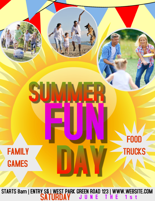 SUMMER FAMILY FUN DAY Template PosterMyWall
