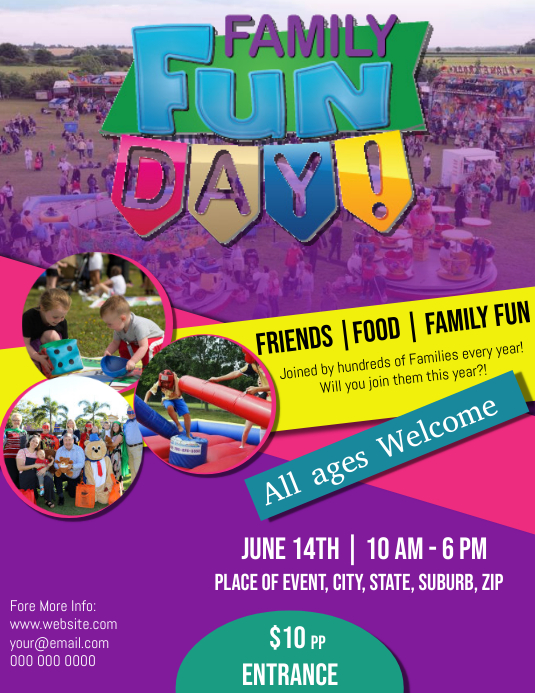 Summer Family Fun Day Flyer Template PosterMyWall