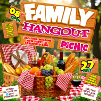 SUMMER FAMILY Hangout Picnic Instagram Post template