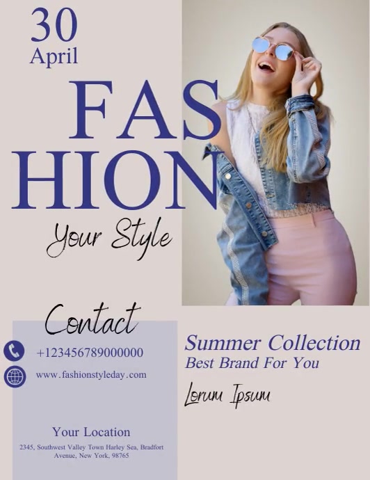 Summer Fashion Collection Flyer Template | PosterMyWall