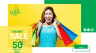 Summer Fashion Sale Ad Message Twitter template