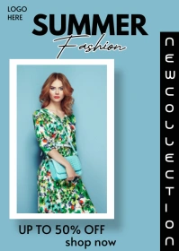 summer fashion sale A6 template
