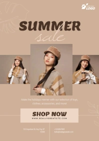 Summer Fashion Sale Flyer A4 template