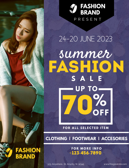 Summer fashion sale template | PosterMyWall