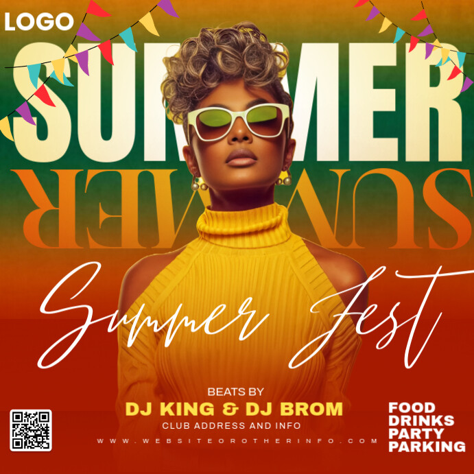SUMMER FEST PARTY Instagram Plasing template