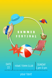 Summer festival Plakat template