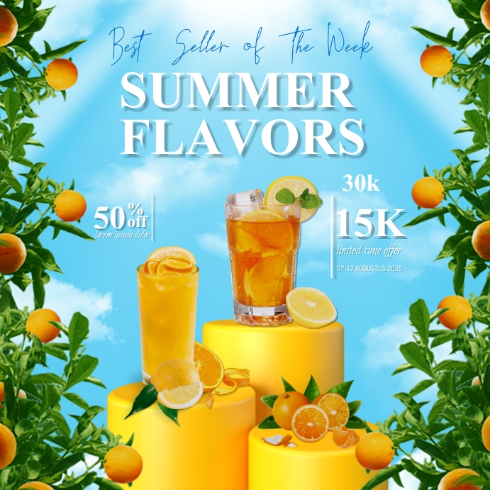 Summer Flavors Instagram Post template