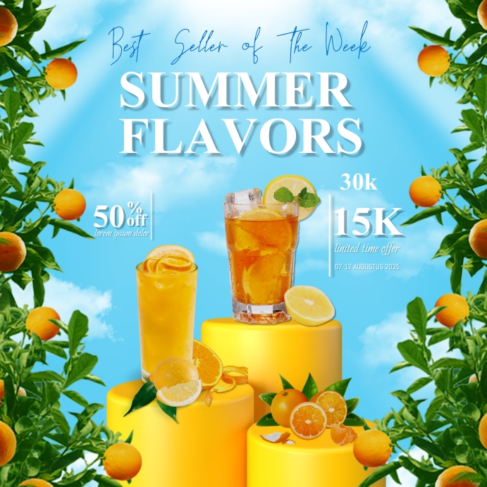 Summer Flavors Instagram 帖子 template