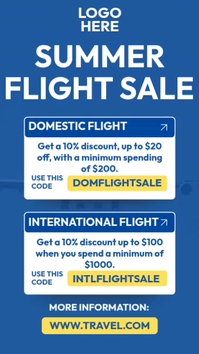 Flight Sale Promotion Template | PosterMyWall