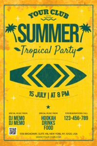Summer Flyer Banner 4' × 6' template