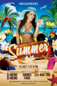 Summer Flyer 横幅 4' × 6' template