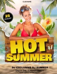 Summer flyers,Tropical,Beach,spring template