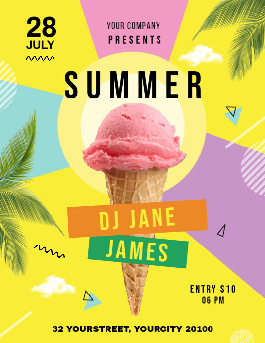 summer flyers,Ice cream flyers template