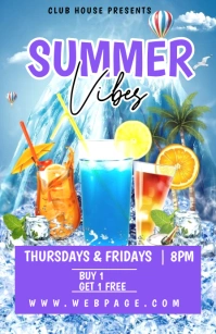 summer flyers แทบลอยด์ template