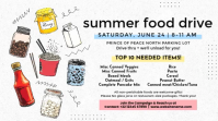 Summer Food Drive Display Template งานแสดงผลงานแบบดิจิทัล (16:9)