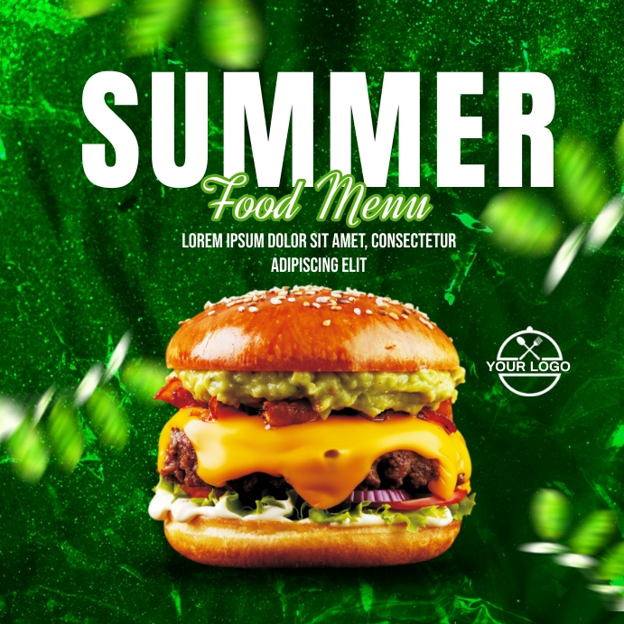 Summer Food Menu Template | PosterMyWall