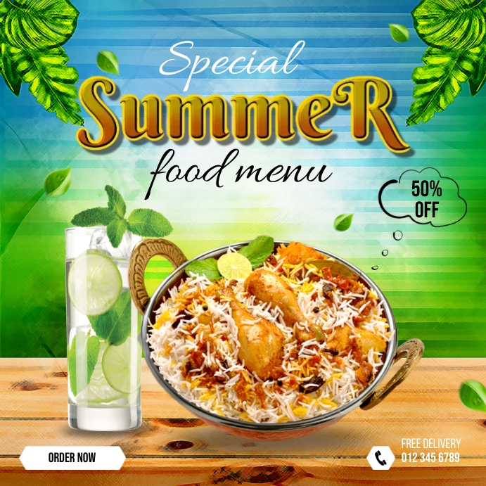 Copy of Summer Food Menu | PosterMyWall