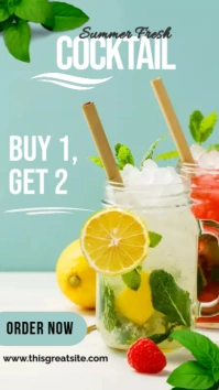 Summer Fresh Cocktail Promo template Instagram-Story