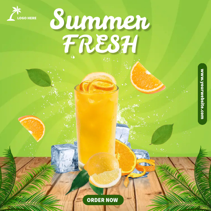 Copy of Summer Fresh Juice Design | PosterMyWall